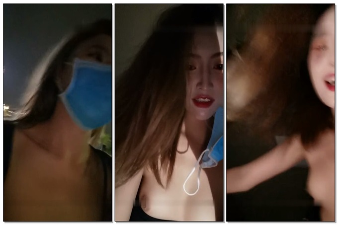 妹子發騷勾搭小哥哥午夜玩，騎乘玩得美乳亂顫~